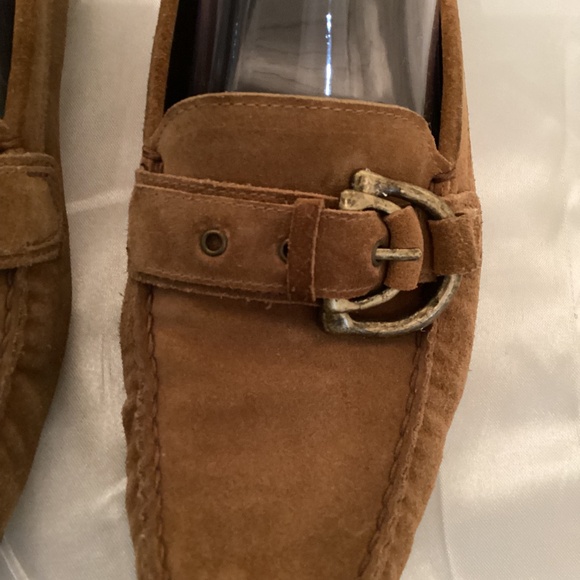Stuart Weitzman Buckle Suede Loafers - Picture 4 of 12